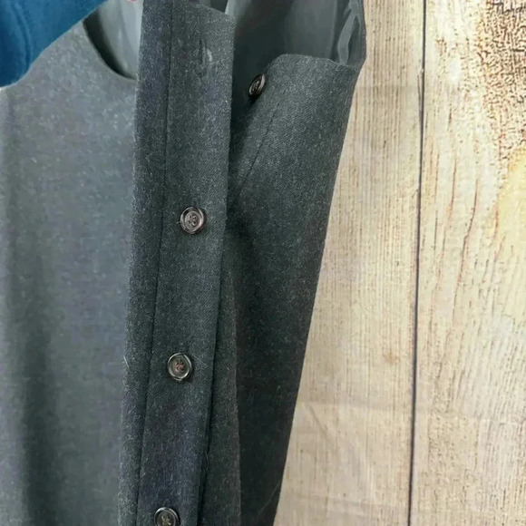 Vintage Harvé Bernard Womens side Button Black Wool jumper Dress size 10 - Picture 4 of 9